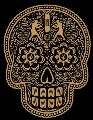 Wild Card Boxing Club Calavera Silkscreen Print by Ernesto Yerena Montejano- Hecho Con Ganas