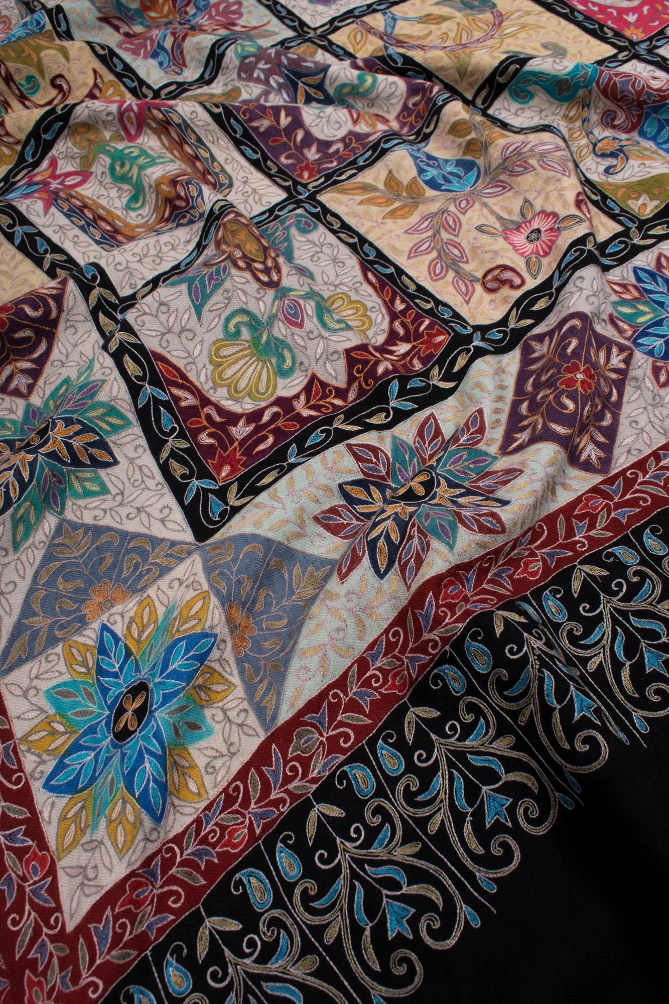 XL Artistic Kalamkari Pashmina - ZAPOPAN
